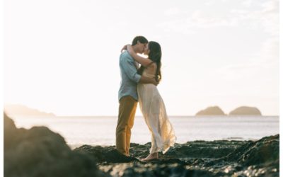 Golden Hour Beach Engagement Photos in Costa Rica || Katie + Tyler